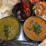 南印度ダイニング - サグチキンと豆カレー