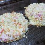 お好み焼き 福竹 - ミックス天、豚チーズ