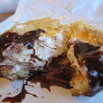 名水うどん 野々傘 - アイスの天ぷら　割ってみました♪(2016年12月)