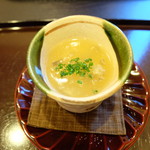 Ginza Wakuta - 月懐石（５６５０円）のスタートはスッポンの出汁を使った茶碗蒸し