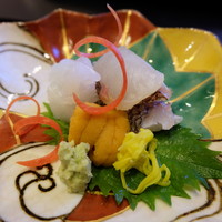 銀座　和久多 - お造りは鯛とうにとアオリイカ