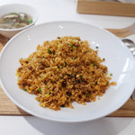 わかば食堂 - 豚肉と芽菜のピリ辛チャーハンといろいろきのこのスープ(2016/09/28 スーツァンレストラン陳 渋谷店)