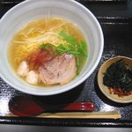 麺処 銀笹 - 「銀笹塩ラーメン」800円＋「あおさのり」50円