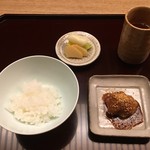 天神橋 青木 - 御飯・鰤のづけ・香の物