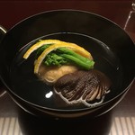 天神橋 青木 - 蟹と帆立のひろうすと椎茸の吸物