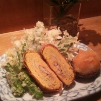 伊豆の旬 やんも 丸の内店 - 穴子巻きたまご