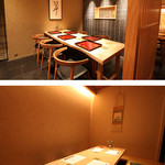 日本料理　翠 - 内観写真:上 テーブル席              下 個室