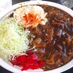 カワセミベーカリー - もつカレー 大盛りライスは平日のみ無料 850円