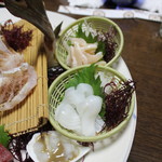 炉ばた焼　しばらく - 刺身盛合わせ④(201612)EOS Kiss X4