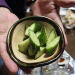 炉ばた焼　しばらく - 胡瓜の漬物(201612)EOS Kiss X4