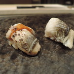 完全個室 天鮨 - 対馬の穴子
      塩・柚子