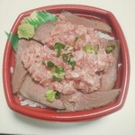 茨城 丼丸 - ローストビーフねぎとろ(特盛)