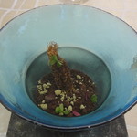 クイントカント - ⑩チョコレートのムースと柿・スパイスのブリュレ