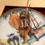 銀座 しのはら - ボタン海老の頭を揚げたもの