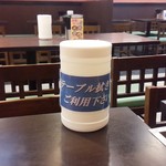 ゆで太郎 - テーブル拭きにご利用下さい