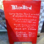 ブルー バード - 井の頭通り横河電機脇喫茶とカレー"Blue Bird"店頭転がし看板