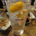 立ち呑みのさのや - チューハイ レモン 290円 (税別)　(2016.12)