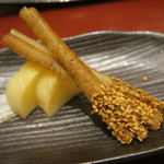 鮨 山浦 - 28年12月　牛蒡甘酢、沢庵