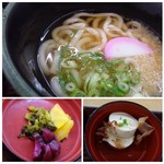 うちだ屋 - ◆ミニうどん・・麺は福岡仕様の柔らかめ。でも汁が意外に美味しくてビックリ。
◆奴が付きます。