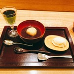 日本料理 太月 - 粟ぜんざい、抹茶プリン、クリームチーズアイス2016年12月