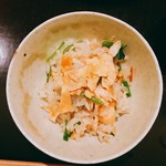 日本料理 太月 - 鮭ハラスと芹のごはん　2016年12月