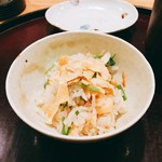 日本料理 太月 - 鮭ハラスと芹のごはん　2016年12月