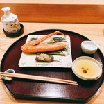 日本料理 太月 - 松葉蟹　浜茹で　カニ酢2016年12月