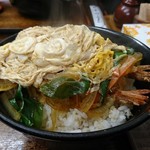 手打ちうどん王将 - 天とじ丼大盛り