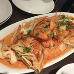 俺のフレンチ・イタリアン - 赤エビのトマトクリームパスタ。ボリューム最高‼︎