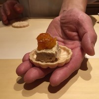 銀座 しのはら - ★9.5フォアグラとあんぽ柿の最中