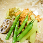 和庵 - 16-11小芋、蕗、いんげん豆、蓮根