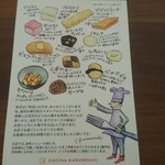 CUCINA KURAMOCHI - お店特製の小菓子を1つ1つ紹介するハガキも
