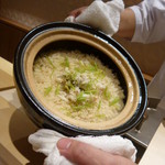 銀座 しのはら - 〆のご飯は蟹ご飯