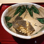 銀座 しのはら - 白子にお醤油を掛け　トリフをたっぷり添えて