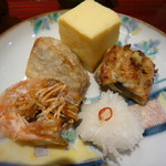 銀座 しのはら - 蕪・車海老・海老芋・玉子焼き　穴子