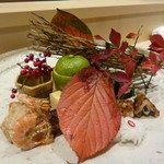 銀座 しのはら - 大皿をまわすと。。