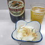 扇 - お通し（山芋千切り）！