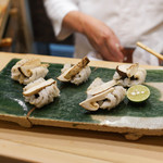 初音鮨 - 松茸と鱧の握り