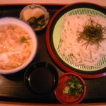 お多福食堂 - 親子丼とざるうどんセット800円