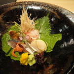 ぎんざ 一二岐 - 鯖　帆立　昆布締め金目