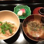 御料理 堀川 - 鶏牛蒡ごはん、いただきま〜す