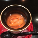 御料理 堀川 - 雲丹のせ月光餡の下にたっぷりの牡蠣と湯葉が隠れています