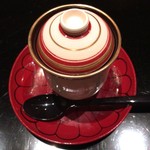 御料理 堀川 - しのぎ：牡蠣と湯葉・雲丹のせ月光餡の器