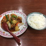 餃子の王将 - 酢豚とご飯
