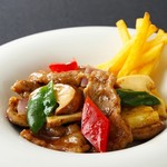 41．牛肉の黒胡椒炒め