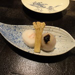 ぎんざ 一二岐 - きぬかつぎ大徳寺納豆　すすき牛蒡　蟹の絹田巻