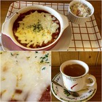 フルハウス - カレーソースのバターライスドリア900円＋ドリンクセットのコーヒー220円