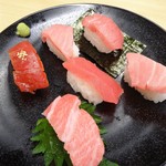 スシロー - 特上ジャンボ生本まぐろ味比べ6貫