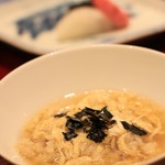 銀座 しのはら - ３膳め：すっぽんスープをかけて