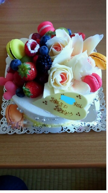 バースデーケーキは いつもお願いしてます お値段が気になる方は オーダーメイドじゃなくてクリームの色 By カメこ 移転 ラ ローズ ジャポネ 金町 ケーキ 食べログ